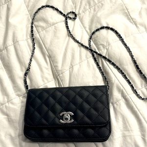 Small crossbody bag, Black, quilted, like new